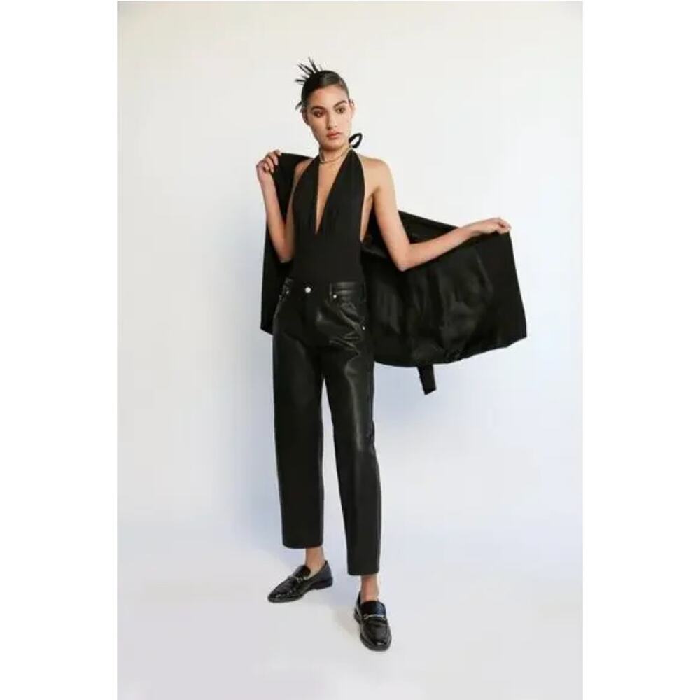 Daily Blue Mantra Black Coated Barrel Jeans